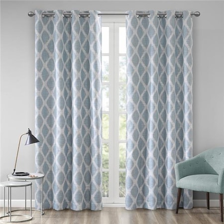 Sunsmart Sunsmart SS40-0070 50 x 95 in. Printed Ikat Blackout Panel - Aqua SS40-0070